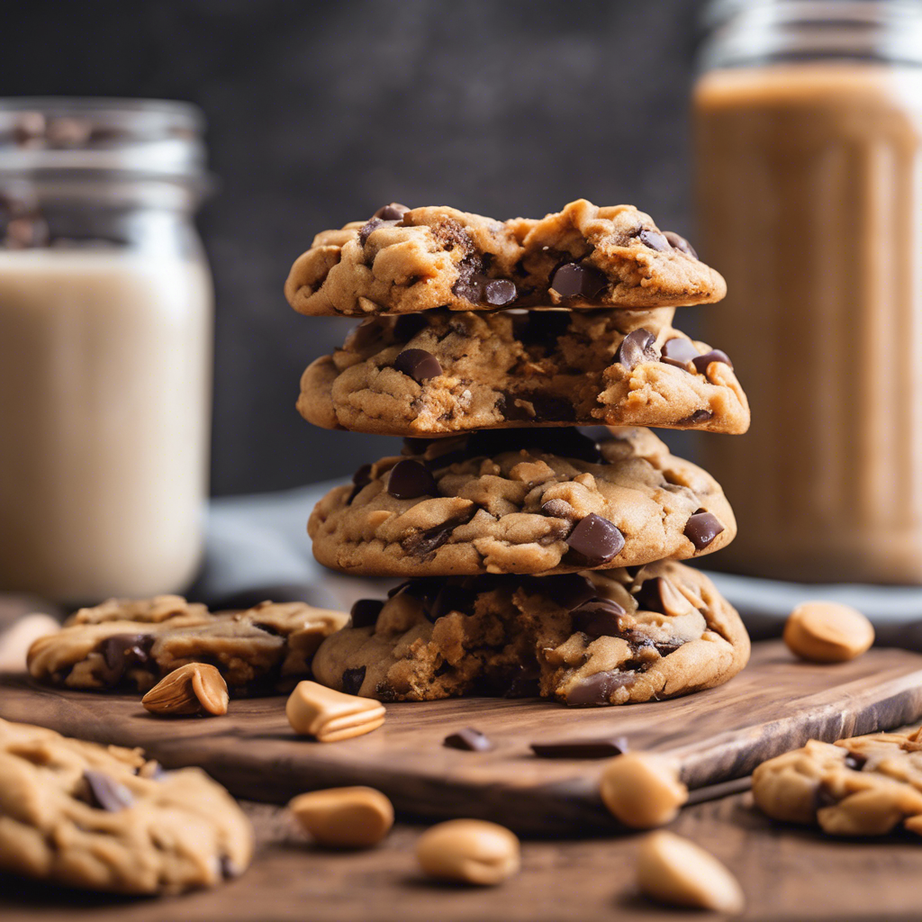 Peanut Butter Chocolate Chip Cookies with Extra Peanut Butter